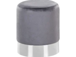 Pouf BRIGITTE Velluto Grigio
