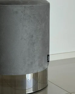 Pouf BRIGITTE Velluto Grigio