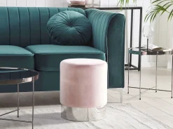 Pouf BRIGITTE Velluto Rosa pastello