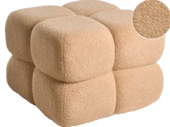 Pouf CALIENTE Bouclé Beige