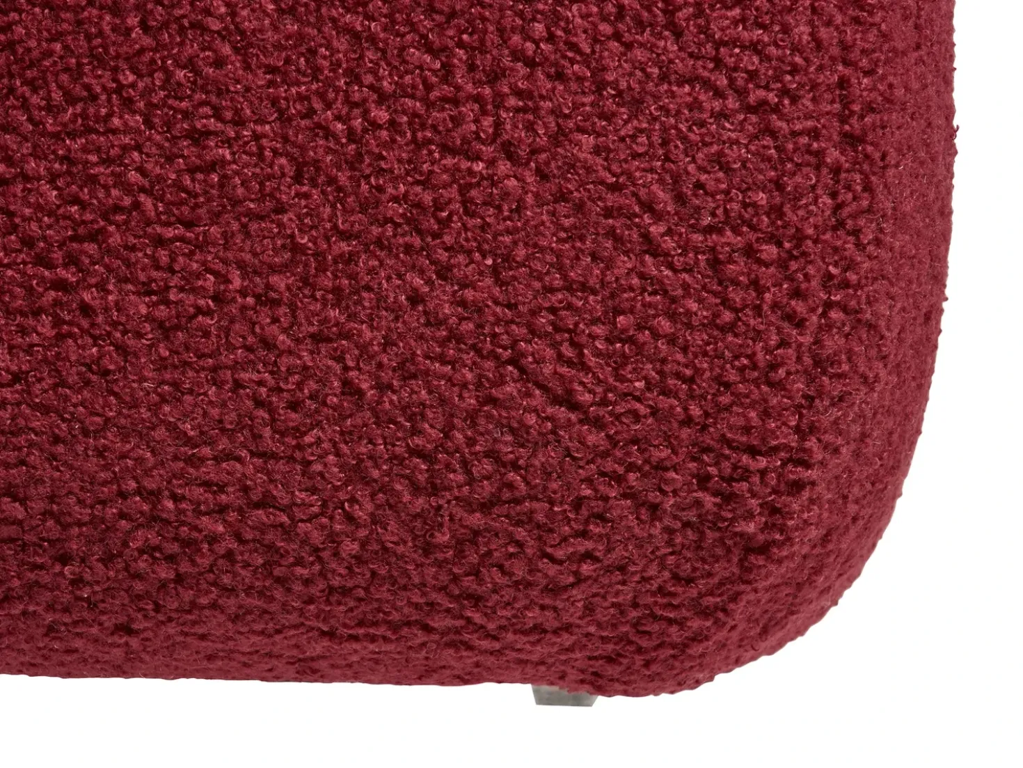 Pouf CALIENTE Bouclé Rosso scuro