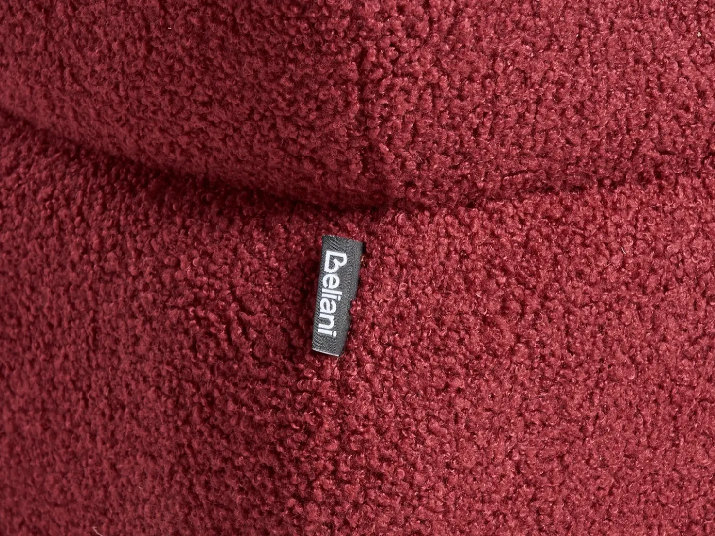 Pouf CALIENTE Bouclé Rosso scuro