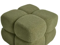 Pouf CALIENTE Bouclé Verde