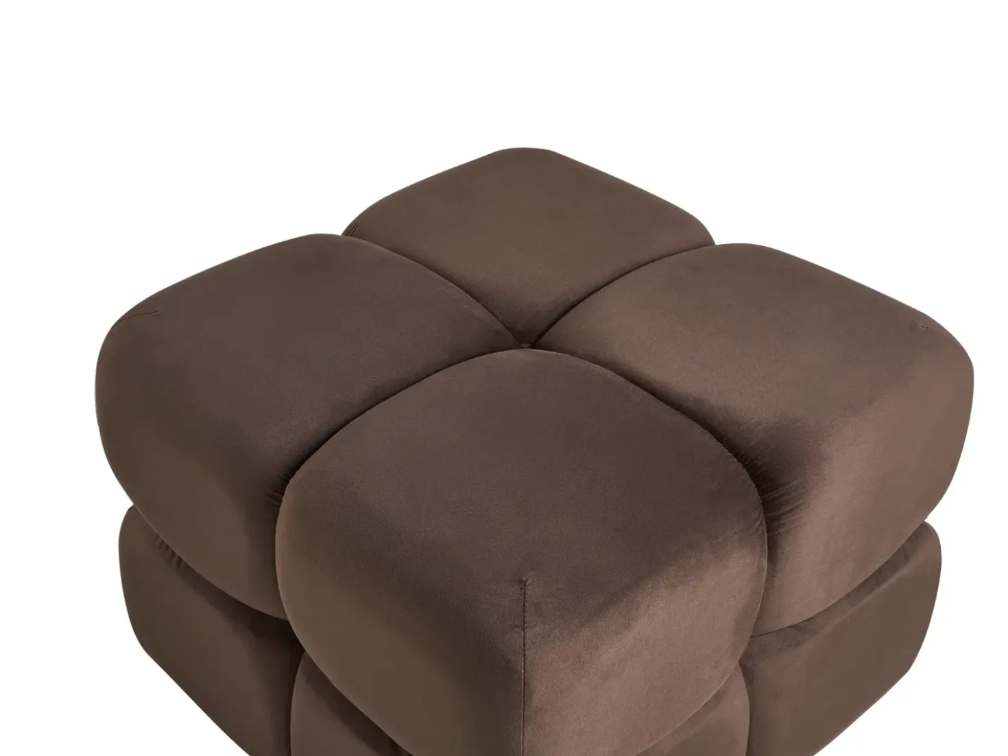 Pouf CALIENTE Velluto Marrone scuro