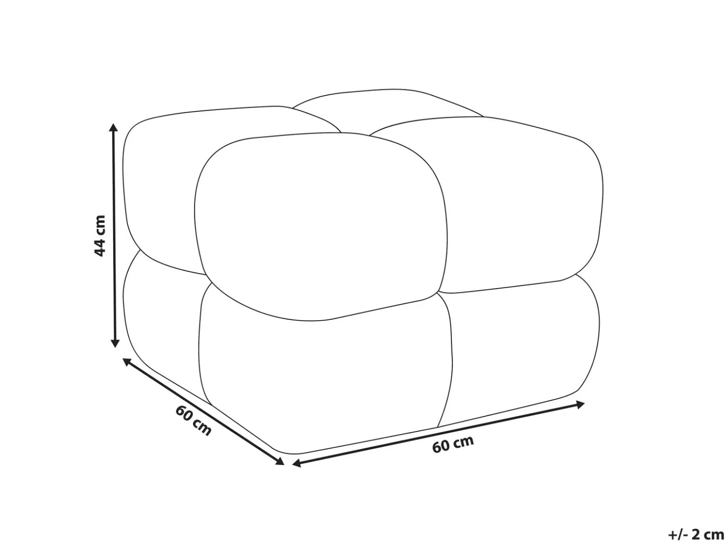 Pouf CALIENTE Velluto Marrone scuro
