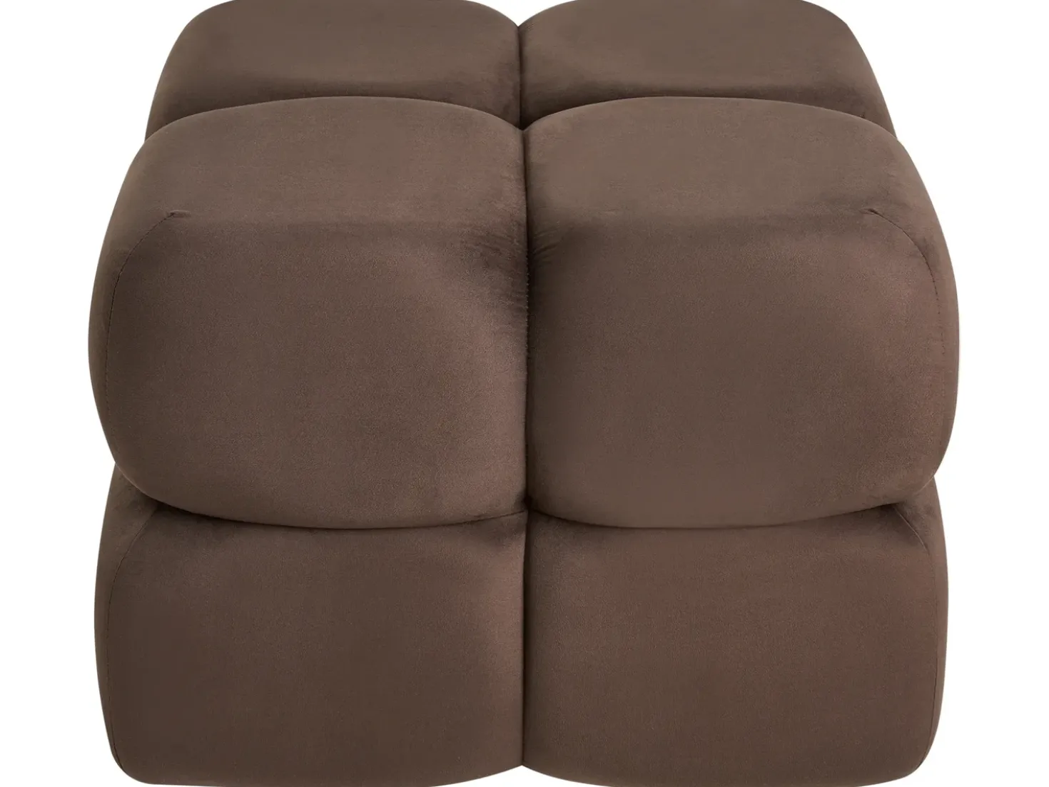 Pouf CALIENTE Velluto Marrone scuro