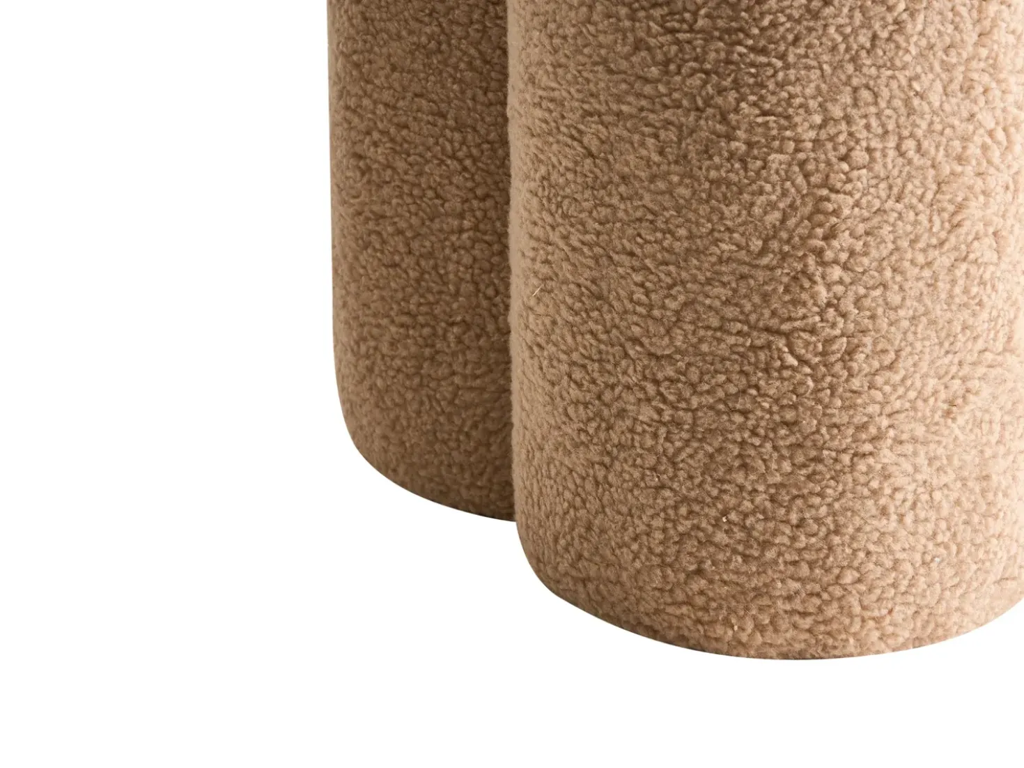 Pouf CARRINGTON Bouclé Beige