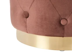 Pouf CARROLLTON Velluto Marrone
