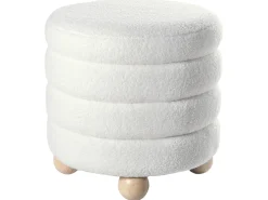 Pouf CHILLY Bouclé Bianco sporco