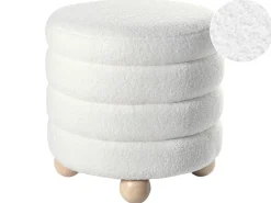 Pouf CHILLY Bouclé Bianco sporco