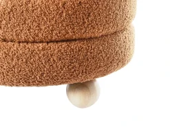 Pouf CHILLY Bouclé Marrone dorato