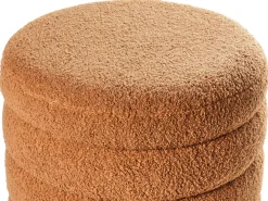 Pouf CHILLY Bouclé Marrone dorato