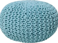 Pouf CONRAD Cotone Azzurro