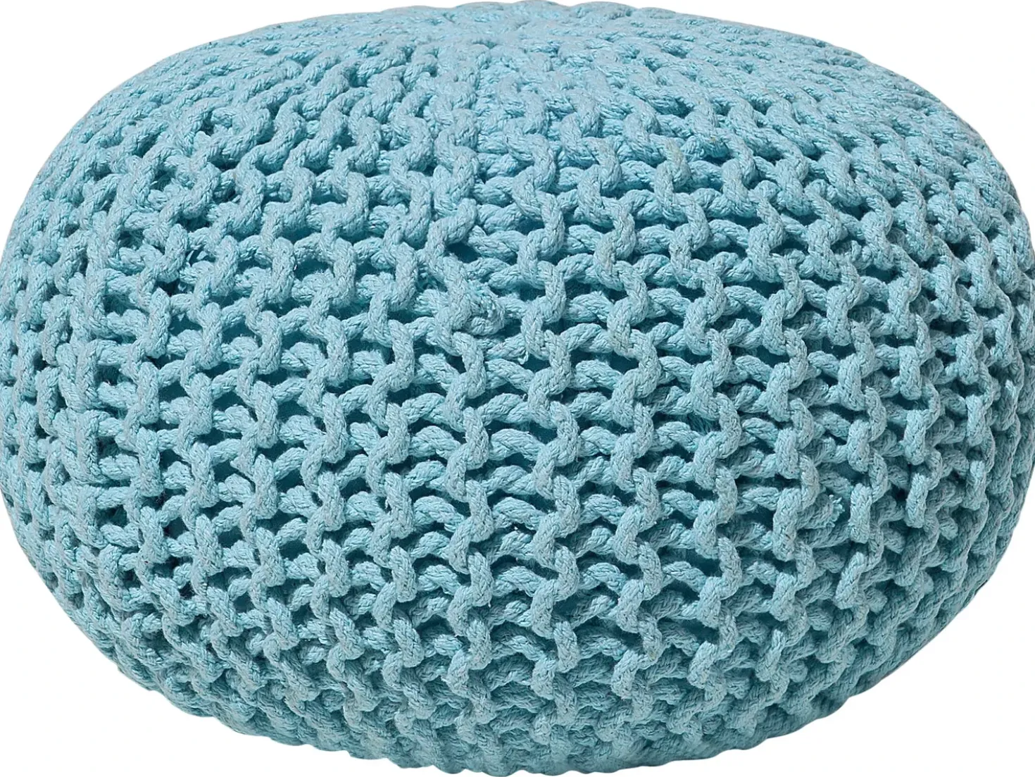 Pouf CONRAD Cotone Azzurro