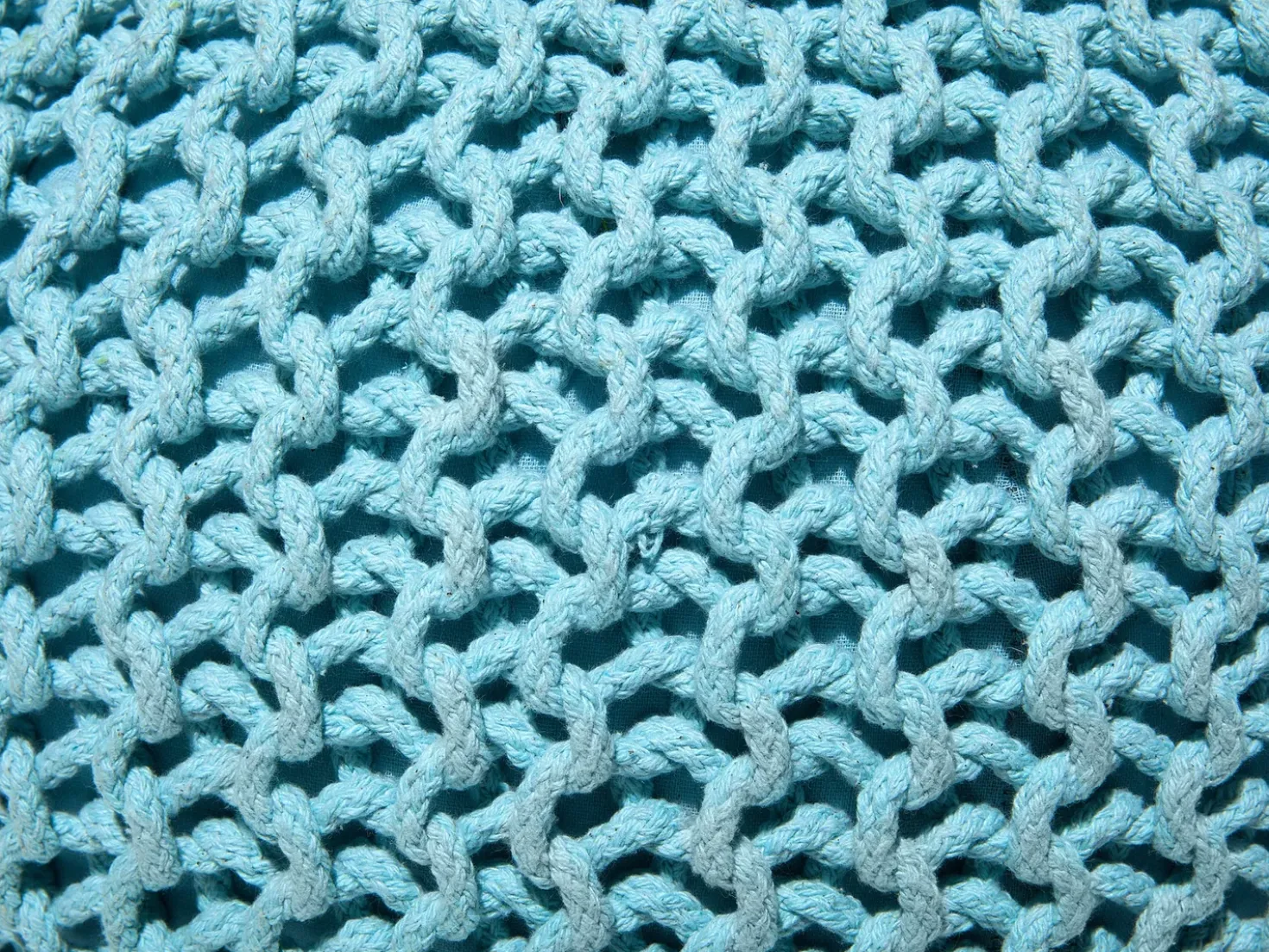 Pouf CONRAD Cotone Azzurro