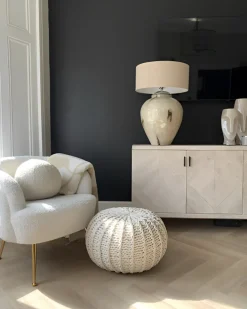 Pouf CONRAD Cotone Beige