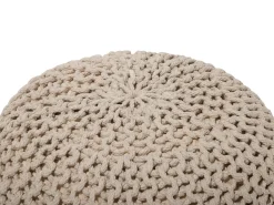 Pouf CONRAD Cotone Beige chiaro