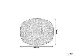 Pouf CONRAD Cotone Beige chiaro