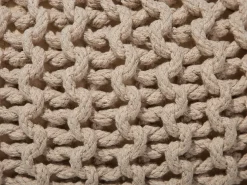 Pouf CONRAD Cotone Beige chiaro