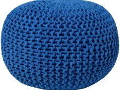 Pouf CONRAD Cotone Blu marino