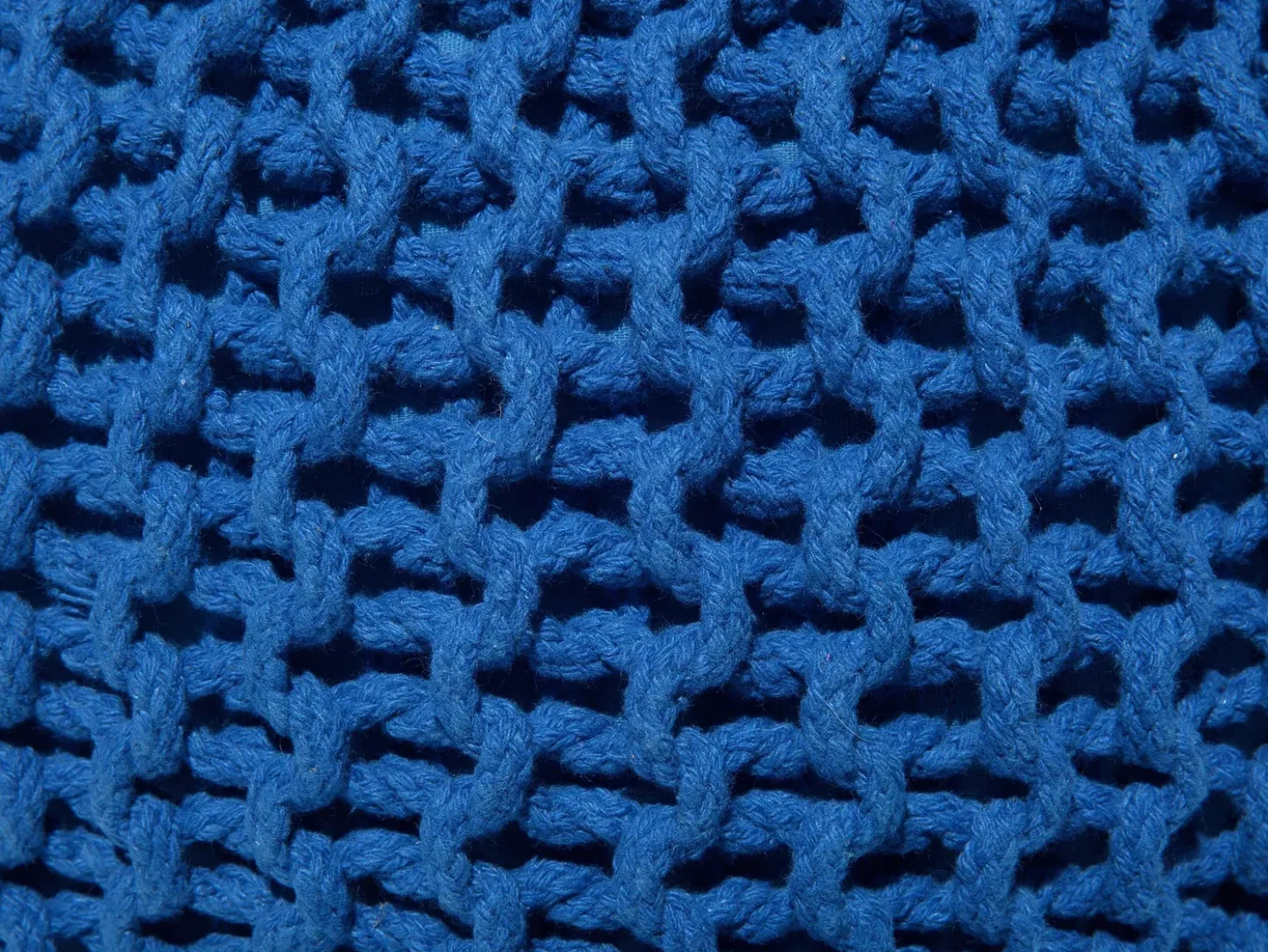 Pouf CONRAD Cotone Blu marino