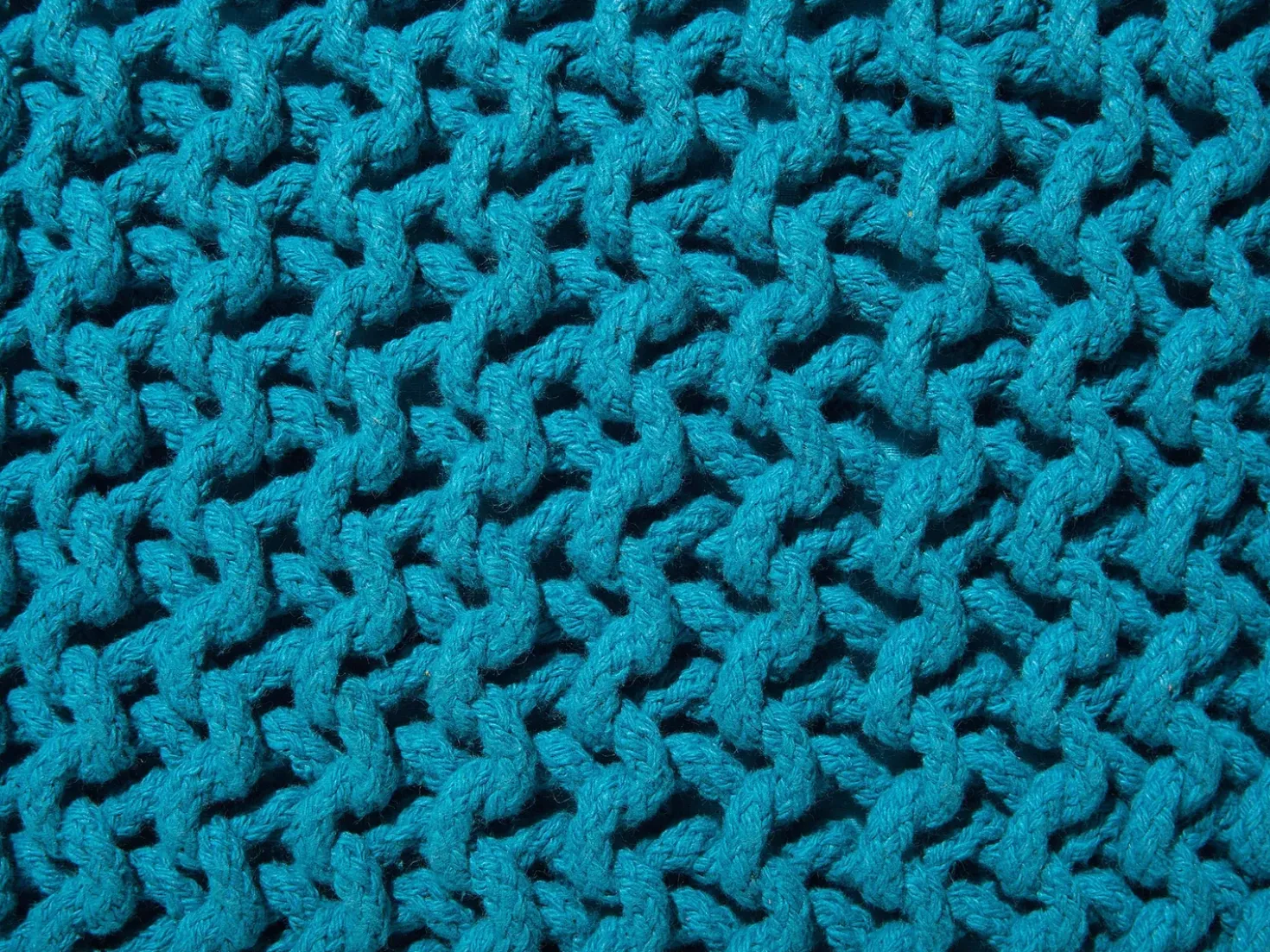 Pouf CONRAD Cotone Blu oltremare