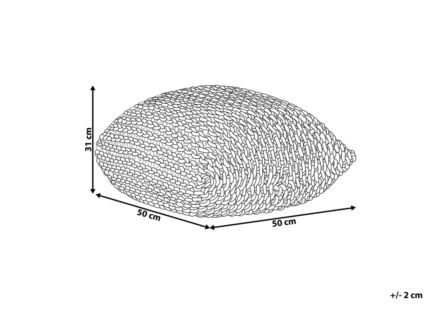Pouf CONRAD Cotone Blu oltremare