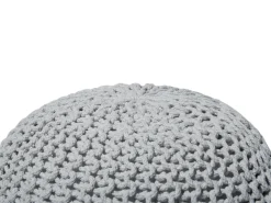 Pouf CONRAD Cotone Grigio chiaro