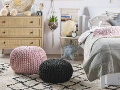 Pouf CONRAD Cotone Nero