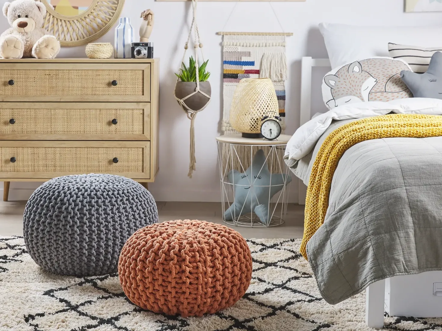 Pouf CONRAD Cotone Rame