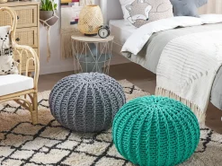 Pouf CONRAD Cotone Verde smeraldo