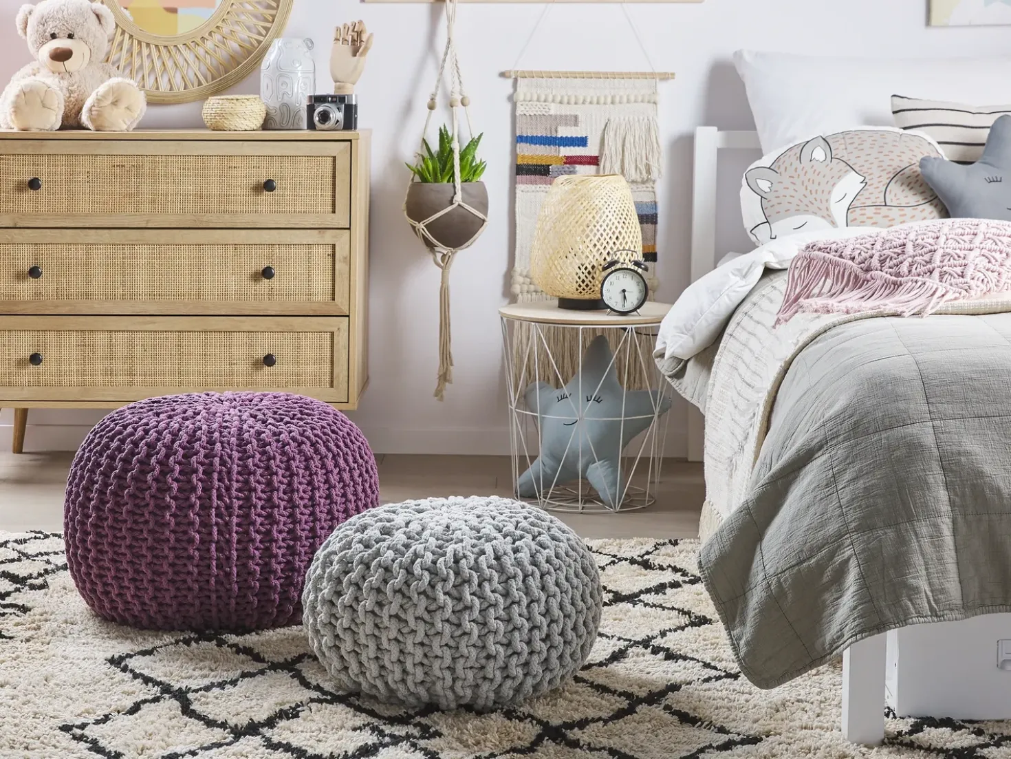 Pouf CONRAD Cotone Viola