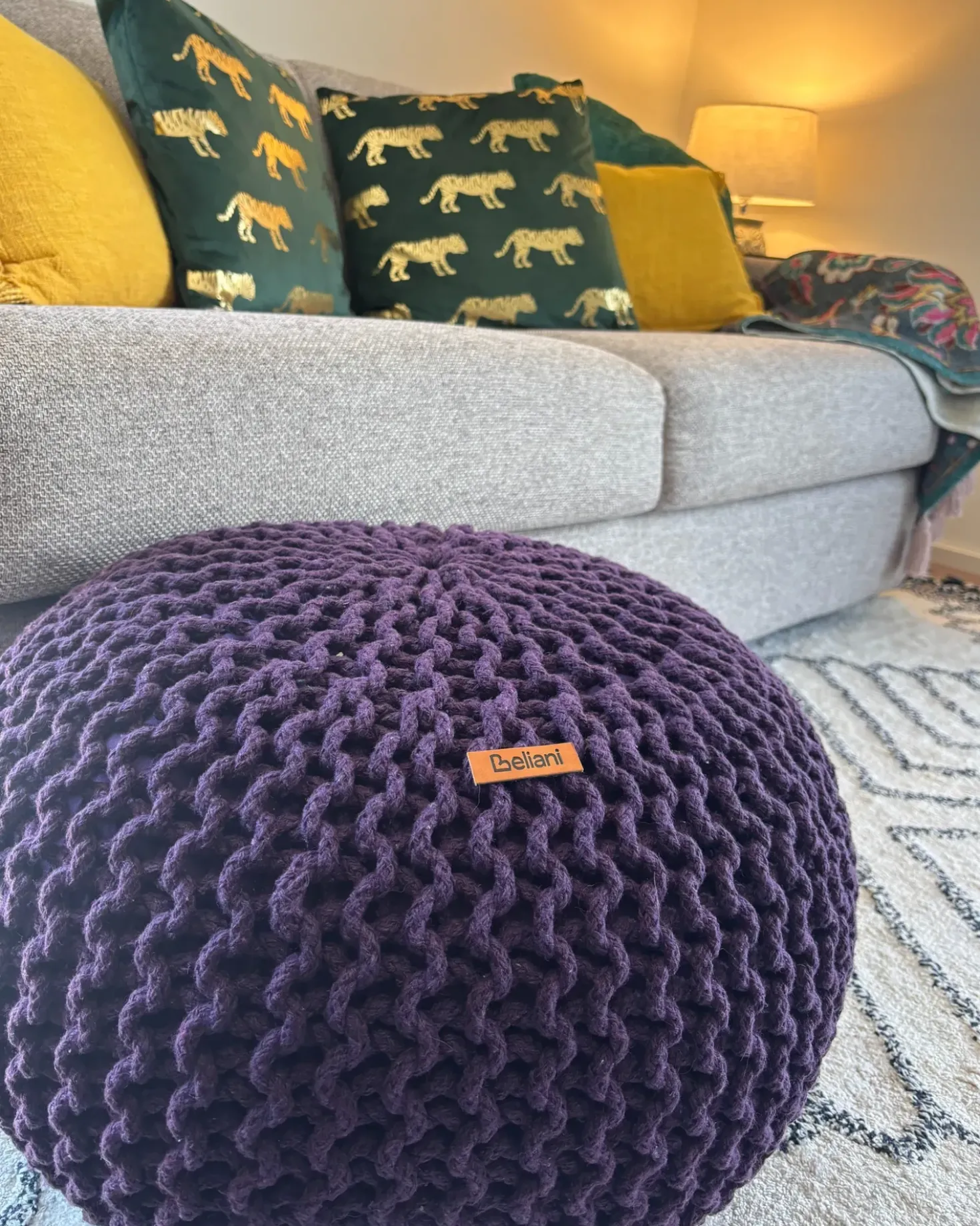 Pouf CONRAD Cotone Viola