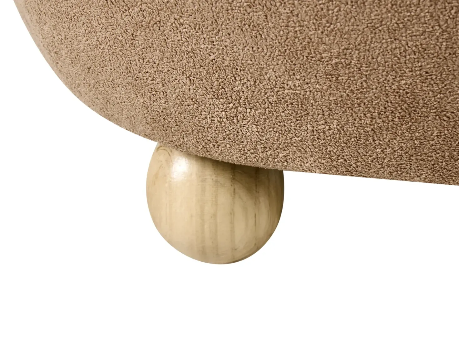 Pouf contenitore ANNABELLA Bouclé Marrone chiaro
