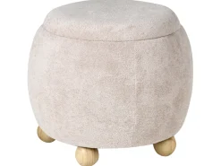 Pouf contenitore ANNABELLA Bouclé Beige chiaro