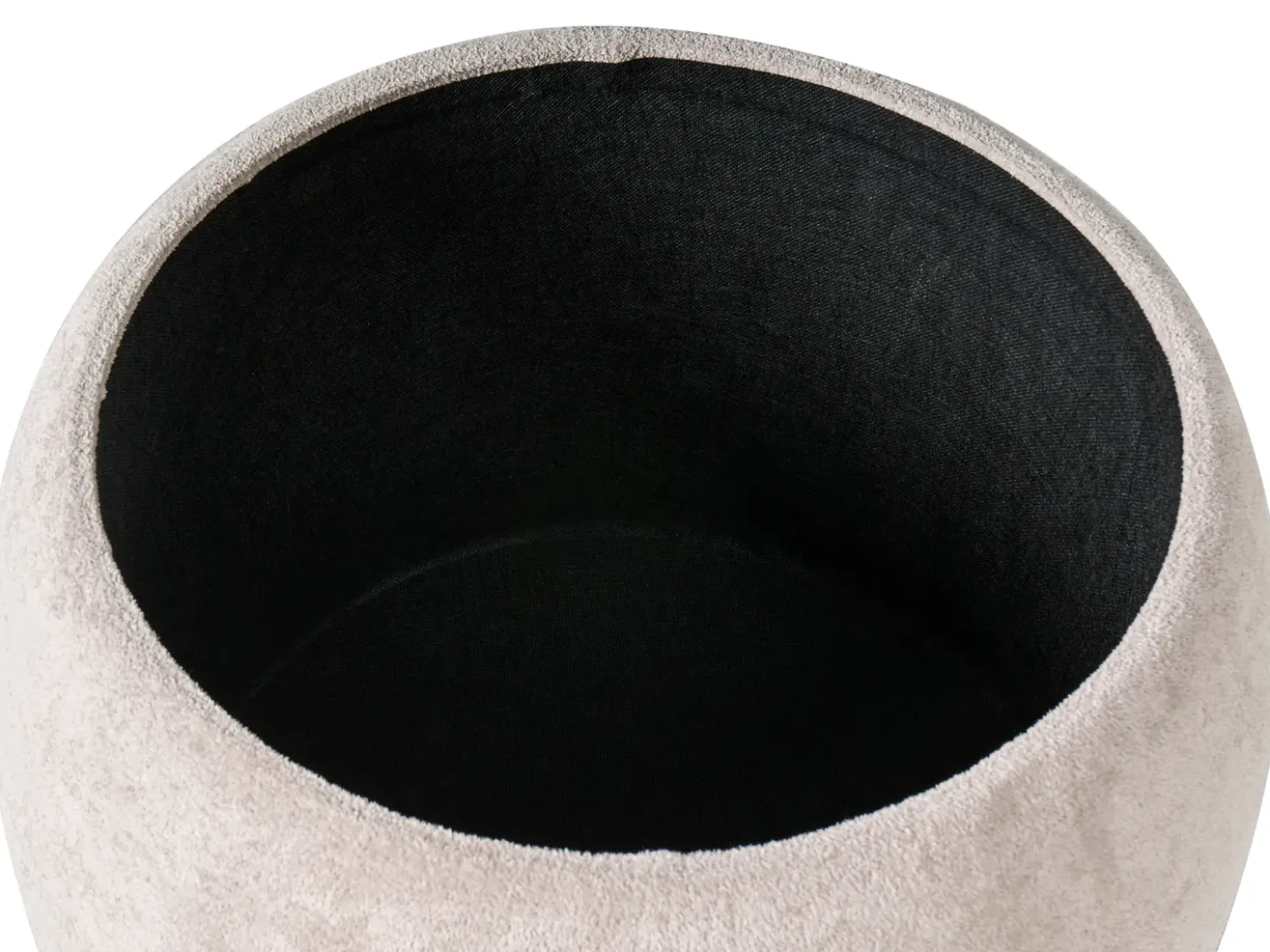 Pouf contenitore ANNABELLA Bouclé Beige chiaro