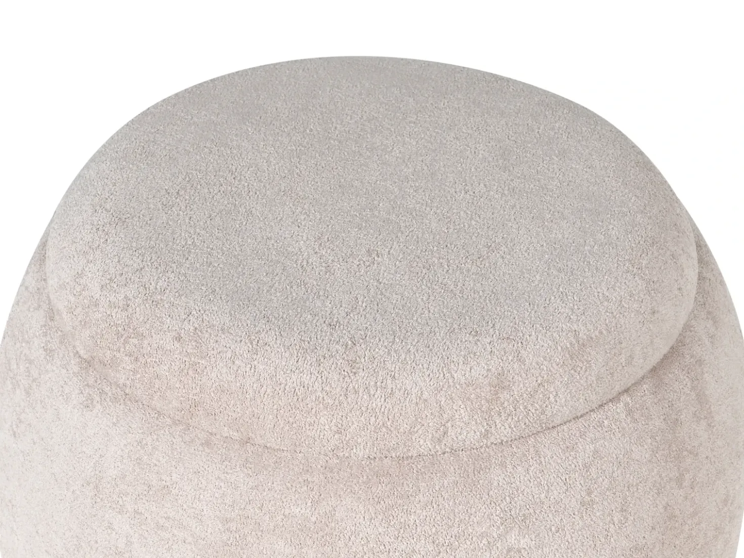 Pouf contenitore ANNABELLA Bouclé Beige chiaro