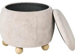 Pouf contenitore ANNABELLA Bouclé Beige chiaro