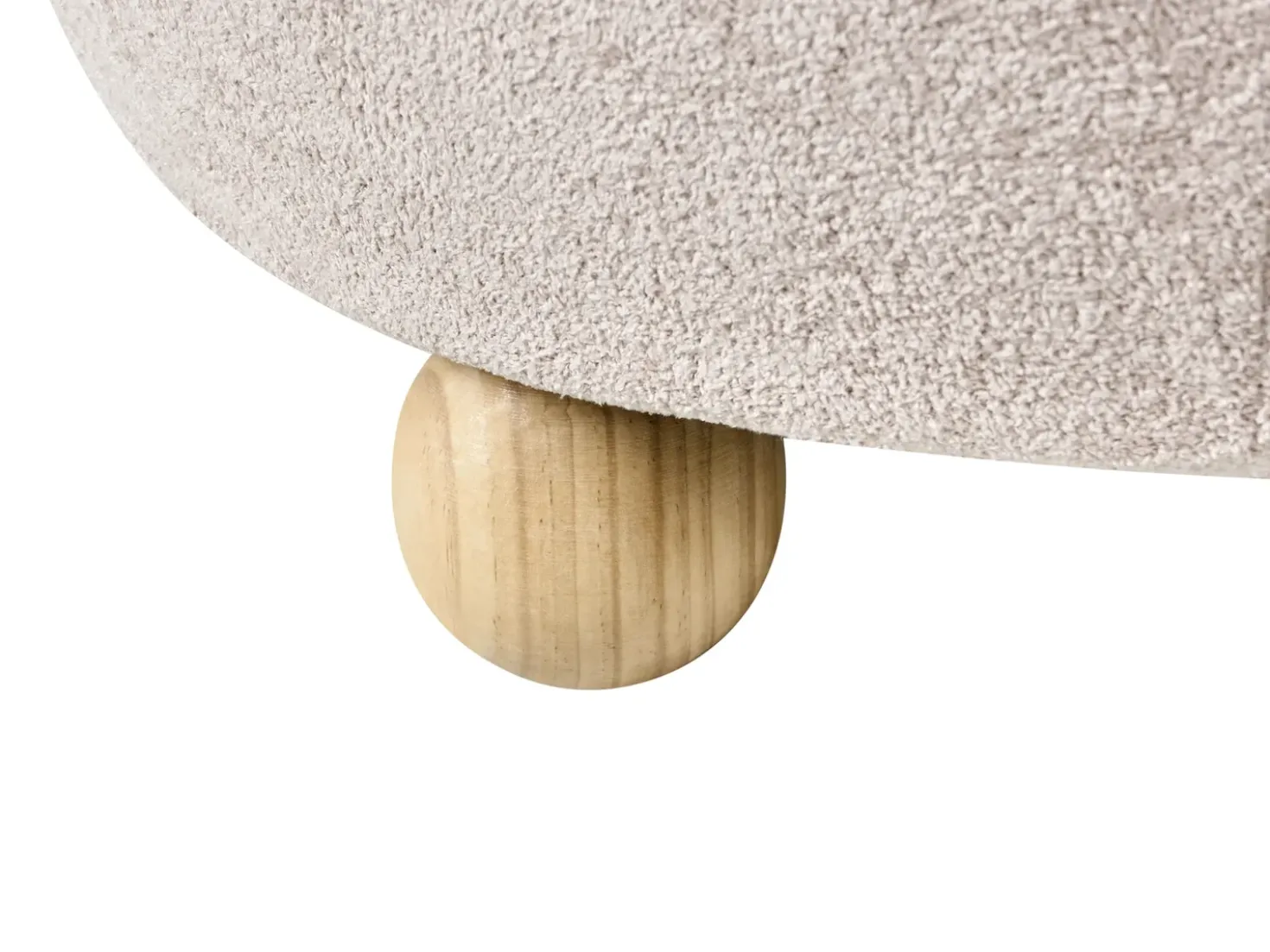 Pouf contenitore ANNABELLA Bouclé Beige chiaro