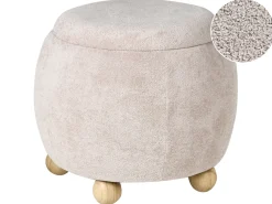 Pouf contenitore ANNABELLA Bouclé Beige chiaro
