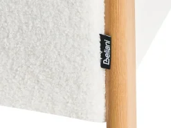 Pouf contenitore EDLAND Bouclé 45 cm 43 cm Bianco