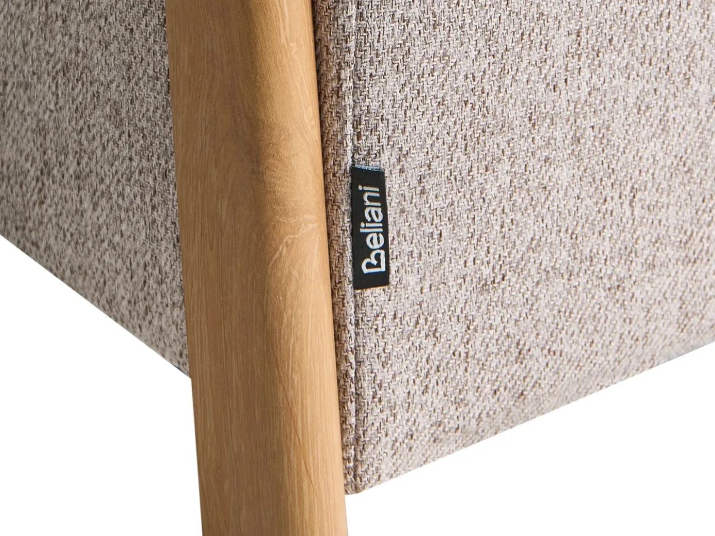 Pouf contenitore EDLAND Tessuto 45 cm 43 cm Beige