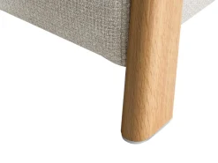 Pouf contenitore EDLAND Tessuto 45 cm 43 cm Beige chiaro