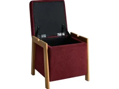 Pouf contenitore EDLAND Tessuto 45 cm 43 cm Bordeaux