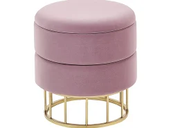 Pouf contenitore ELGIN Velluto Rosa