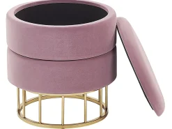 Pouf contenitore ELGIN Velluto Rosa
