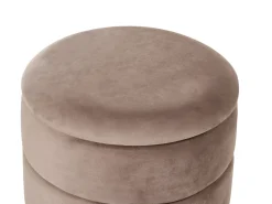 Pouf contenitore ELGIN Velluto Tortora