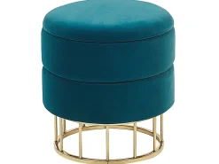 Pouf contenitore ELGIN Velluto Foglia di tè