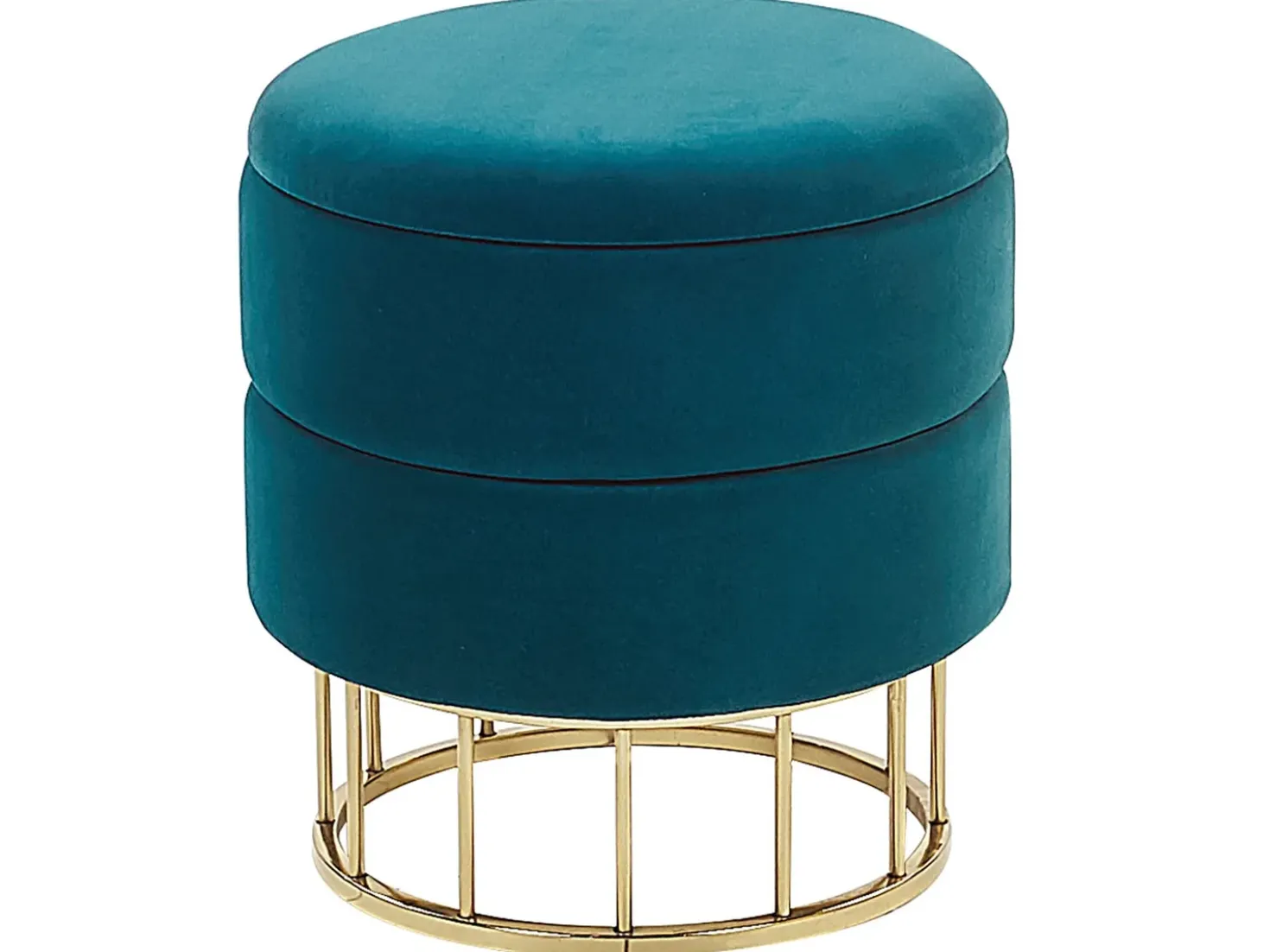 Pouf contenitore ELGIN Velluto Foglia di tè
