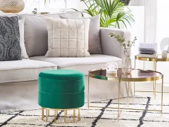 Pouf contenitore ELGIN Velluto Verde scuro